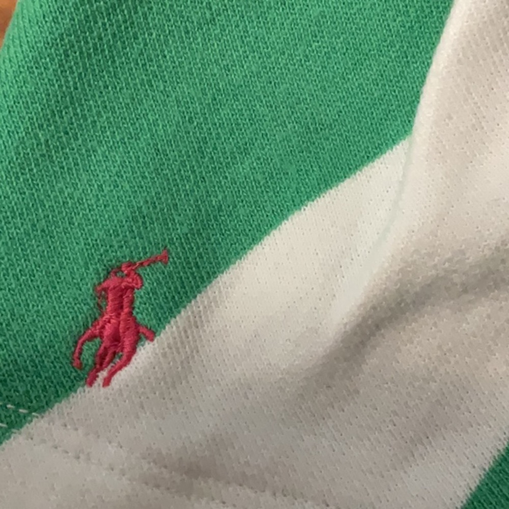 Ralph Lauren Green and White Striped Terrycloth Skirt - Picture 3 of 5